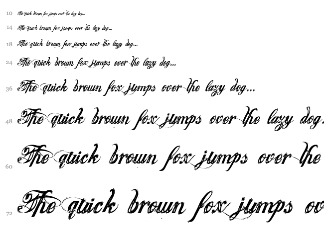 Justice font waterfall